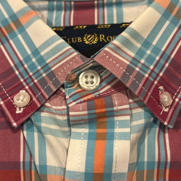 Club Room Red and Blue Button Down Shirt - Picture 14 of 15